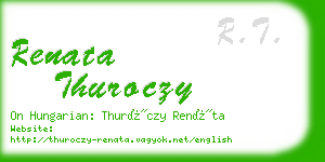 renata thuroczy business card